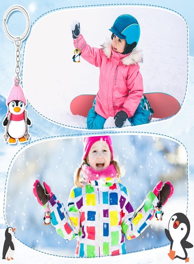 Suncalla 24 Pcs Mini Resin Penguin Figurines Keychain Cartoon Penguin Keychain Tiny Resin Winter Figurines Keyring 3D Mini Animal Key Chain for Winter Arctic Animal Birthday Party Favor Gifts(Novel) - Image 5