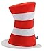 elope Cat in the Hat Costume Hat for Adults Sturdy Red White Striped Felt Hat - Image 3