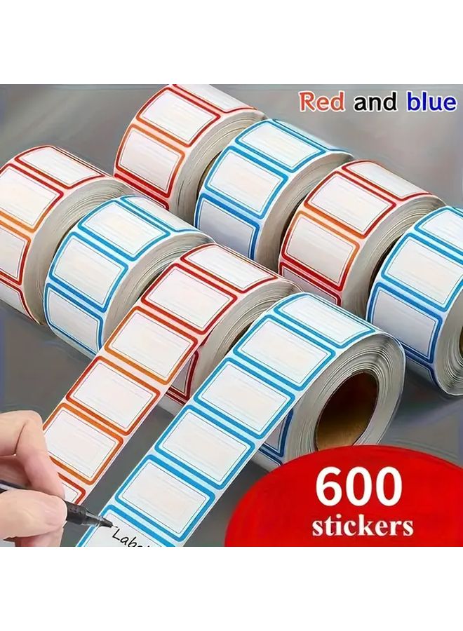 Red Self Adhesive Labels With Rounded Corners Repositionable Permanent Sticky Notes For Office Price Tags - Image 1