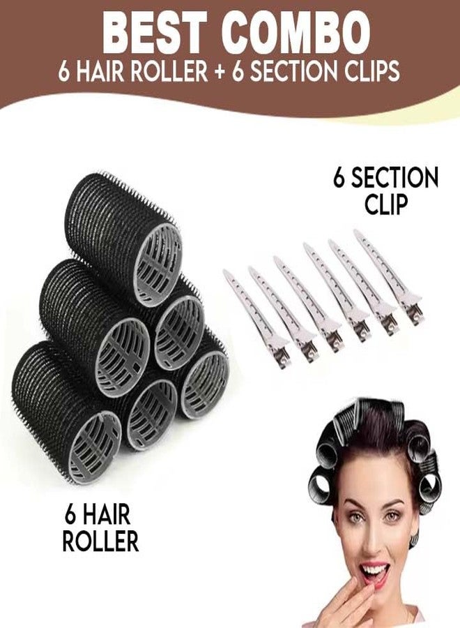 Fully Heatless Hair Curler Rollers for Women and Girls | Hair Curling Roller with Section Clips| Easy To Use (6 Pcs Roller, 6 Section Clips) - Image 5