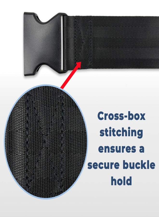 PSNOOK Wheelchair Safety Strap Seat Belt Black Anti-Slip and Anti-Fall Wheelchair Fixation Belt, Extra Long Size-Suitable for Obese People - Image 4