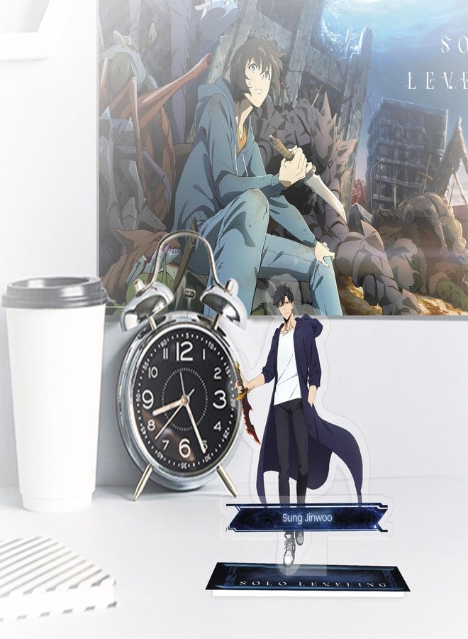 ABYSTYLE Solo Leveling Acrylic Stand Jinwoo Acryl® Acrylic Stand Model Figure Anime Manga Desktop Accessories Merch Gift - Image 4