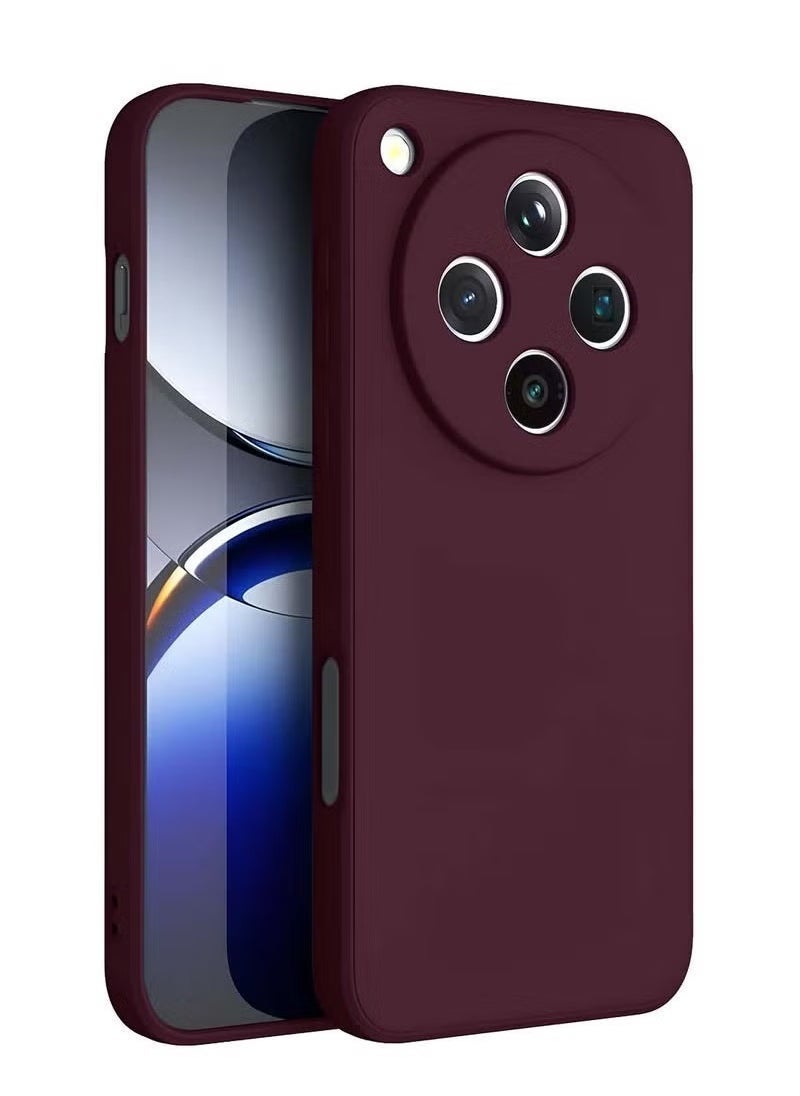 MUNTAQI Oppo Find X8 Pro 5G 2024 Premium Soft Liquid Silicone Case Cover – Protective, Slim Fit, Shockproof, Anti-Scratch, Soft-Touch Maroon Case, Full Access to Ports and Buttons - Image 2