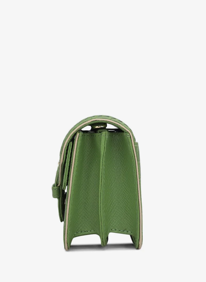 Da Milano Kiwi Small Monogram Franzy Leather Sling - Kiwi  | Best Price UAE