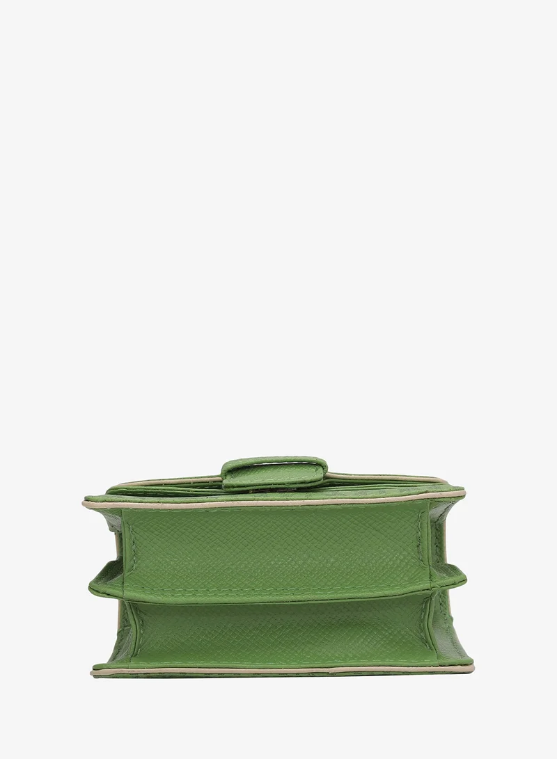 Da Milano Kiwi Small Monogram Franzy Leather Sling - Kiwi  | Best Price UAE