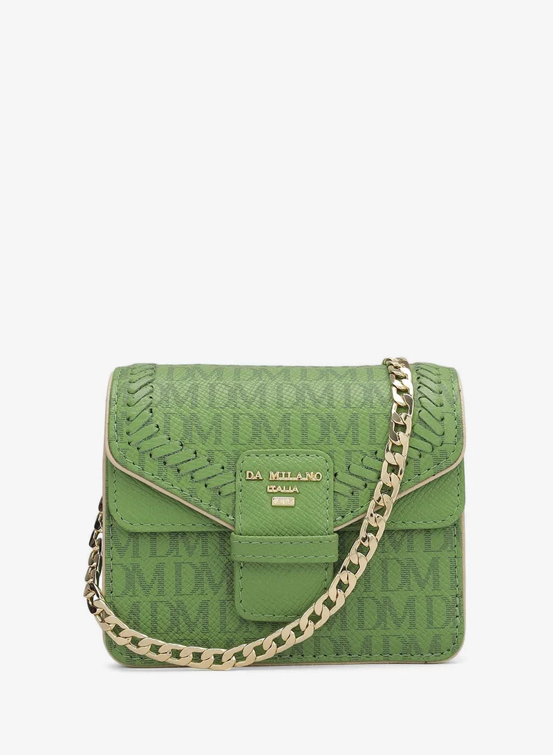 Small Monogram Franzy Leather Sling - Kiwi