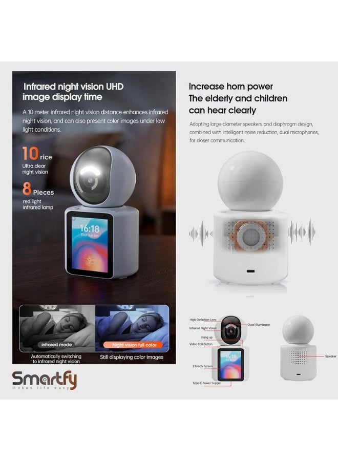 Smartfy Indoor Security Camera Full HD Baby Monitor with Human Detection & Night Vision - Image 3