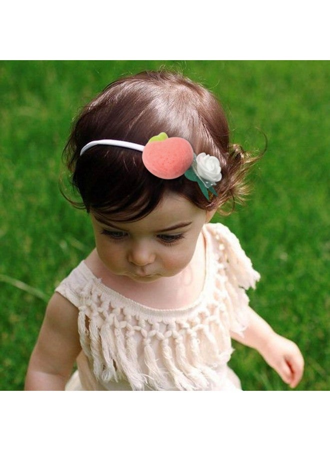 BOOMPA Charming Baby Headband - Peach Hairband for Baby Girls, Perfect 1st Birthday Accessory, Unique Photo Shoot Prop, Designed for Newborns and Toddlers - Image 5