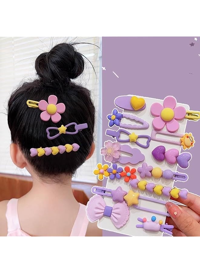 KASTWAVE 56 Pcs Girls Hair Accessories Fashion Hair Clips For Kids Teens Toddlers With Cute Flower Bow Star Designs Non Slip Candy Color - Image 4