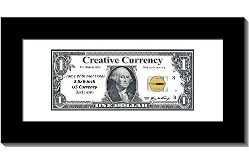 Creative Picture Frames CreativePF [$4x9bk-w] Black First Dollar Frame with White Matting, Easel Stand and Wall Hanger Included - Image 4
