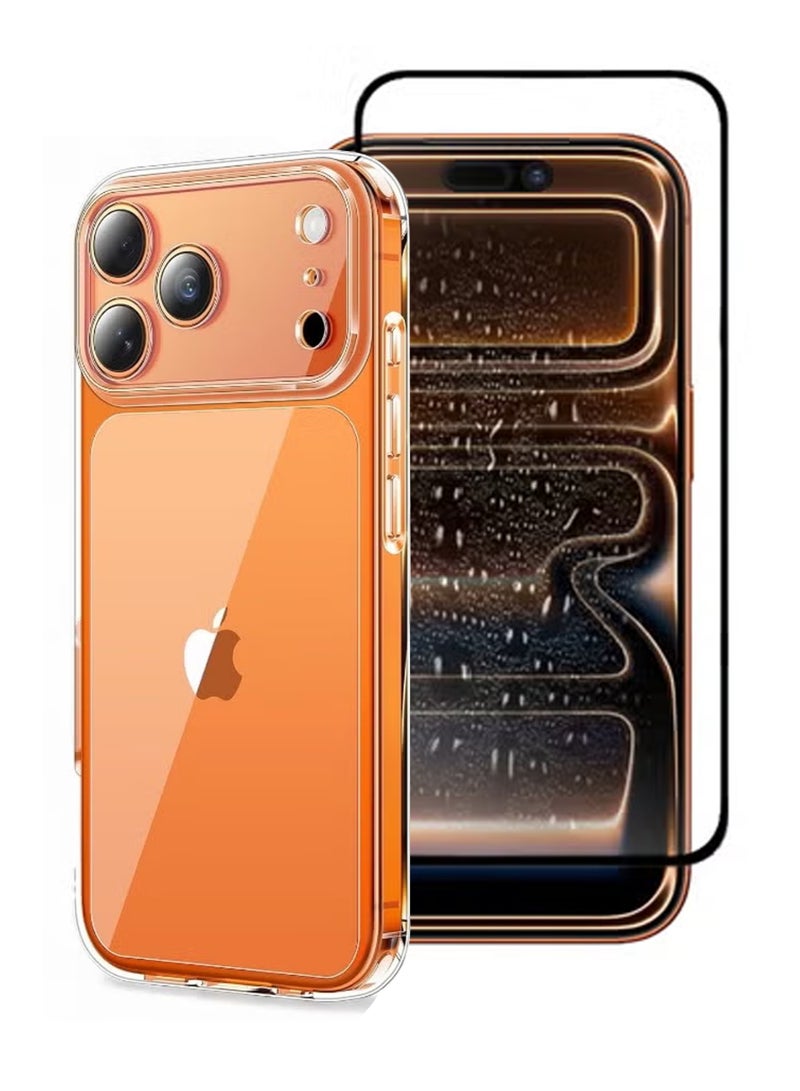 2 in 1 Protection Package For Apple iPhone 17 Pro - Ultra Clear Shockproof Case, Edge-to-Edge Screen Protector, anti-yellowing Clear Case, shatter-resistant screen protection, Full Body Protection for Apple iPhone 17 Pro - Image 2
