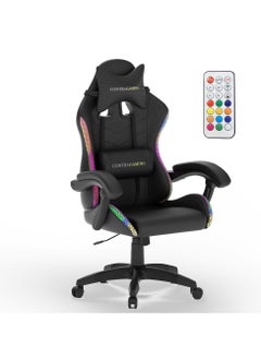 Mahmayi Black HYG-01LED LED Gaming Chair, Ergonomically Designed with RGB Lights with Adjustable Brightness, Finest Reclining Feature & Power Support USB Gaming Chairs - pzsku/Z3285D25D80BCFA9DE25AZ/45/_/1714719082/cf09c563-8a33-4abd-a98d-23cceb63d412