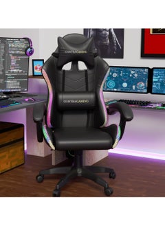 Mahmayi Black HYG-01LED LED Gaming Chair, Ergonomically Designed with RGB Lights with Adjustable Brightness, Finest Reclining Feature & Power Support USB Gaming Chairs - pzsku/Z3285D25D80BCFA9DE25AZ/45/_/1714719122/7e805546-0fc8-41a1-985f-034aa4cd81ca