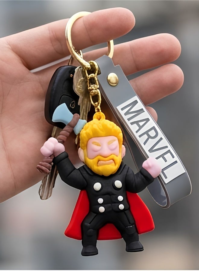 مارفل ميدالية مفاتيح "ثور" (Thor) من مارفل بتصميم ثلاثي الأبعاد، ميدالية شخصية للأطفال، إكسسوار للحقائب، تعليقة لحقيبة الظهر، هدية ولعبة قابلة للاقتناء، تصاميم متنوعة. - Image 3