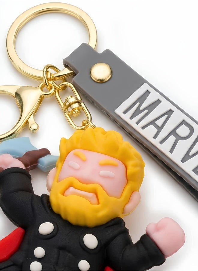 مارفل ميدالية مفاتيح "ثور" (Thor) من مارفل بتصميم ثلاثي الأبعاد، ميدالية شخصية للأطفال، إكسسوار للحقائب، تعليقة لحقيبة الظهر، هدية ولعبة قابلة للاقتناء، تصاميم متنوعة. - Image 2