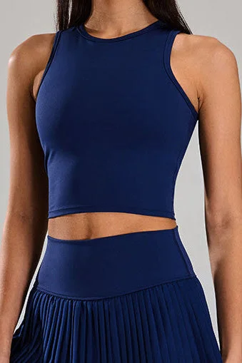 SVL بلوزة ماريا مبطنة بحمالات صدر داخلية كحلي