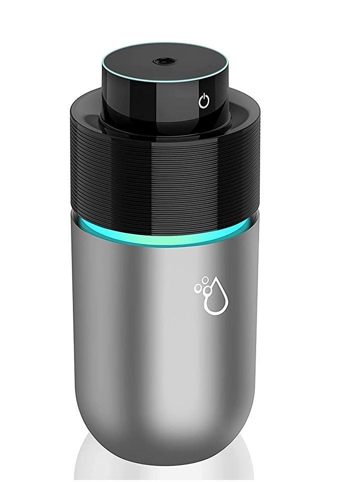 الأزرق جي دبليو Car Diffuser Usb Plug In Humidifier Essential Oil Mini Portable Aromatherapy Cup Holder 7 Colors LED Lights for Vehicle Office Travel Home 200mL - Image 1