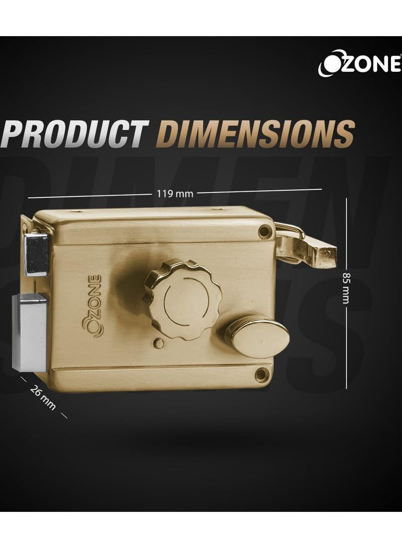 أوزون مزلاج أوزون الليلي مع مزلاج عكسي للأبواب الداخلية والخارجية | سُمك الباب: ٣٠-٧٠ مم - Image 1