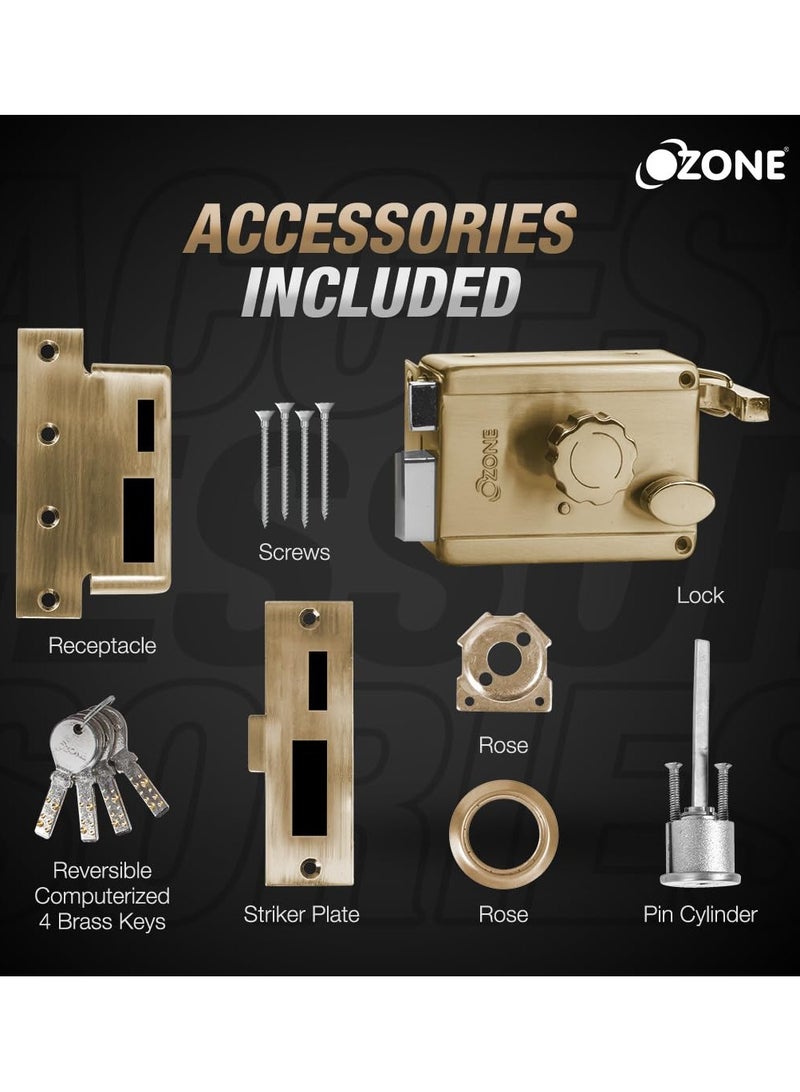 أوزون مزلاج أوزون الليلي مع مزلاج عكسي للأبواب الداخلية والخارجية | سُمك الباب: ٣٠-٧٠ مم - Image 5