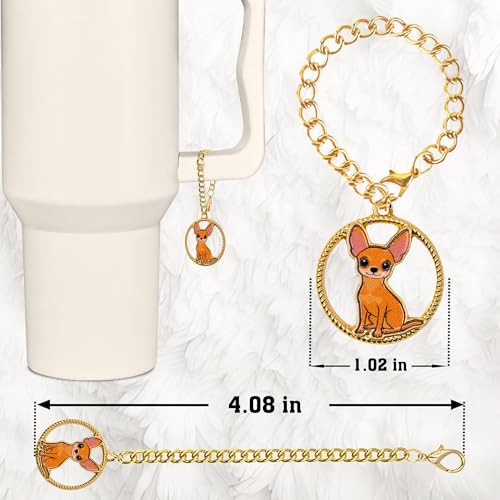 TSIMPLE Chihuahua Straw Topper, 10mm (0.4in) Cute Dog Straw Topper, Covers for Stanley Cup - Chihuahua Accessories, Decor, Stuff, Things, Birthday Decoration, Gifts for Lovers, Women, Kids, Girls - Image 3