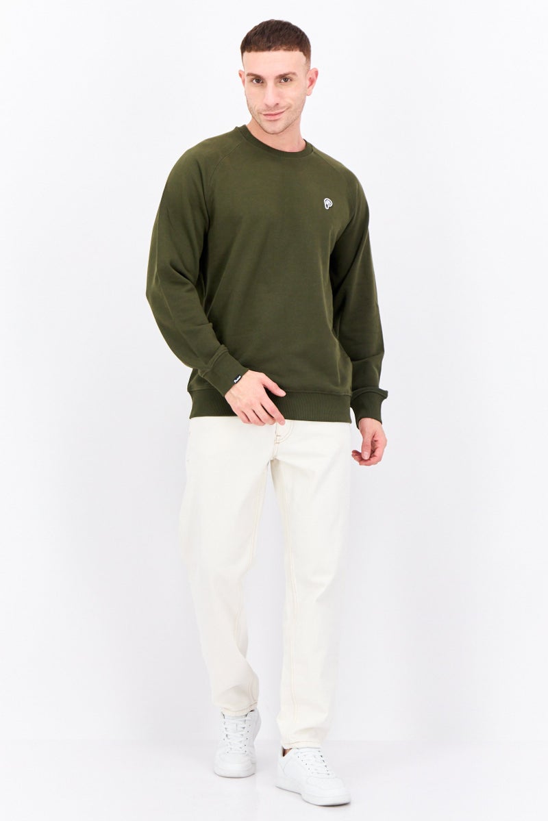 Penfield Men Crew Neck Long Sleeves Brand Logo Sweatshirt, Dark Olive - Image 4
