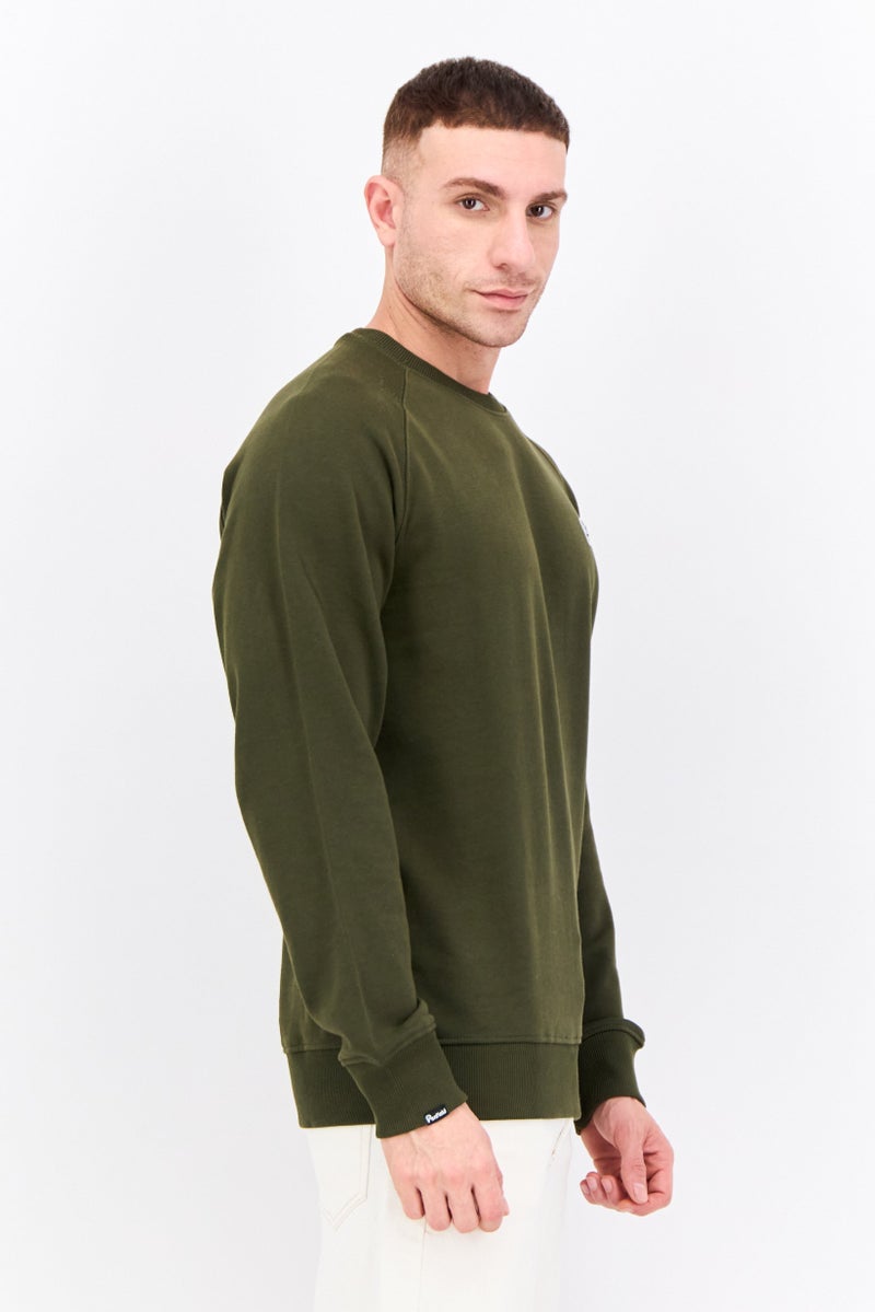 Penfield Men Crew Neck Long Sleeves Brand Logo Sweatshirt, Dark Olive - Image 2
