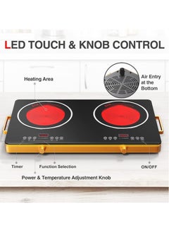 SILVER CREST Dual Head Electric Ceramic Stove 3500W Intelligent Timed Heating Aluminium Iron Ceremic Cookware Dual Stove  - Image 4