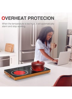 SILVER CREST Dual Head Electric Ceramic Stove 3500W Intelligent Timed Heating Aluminium Iron Ceremic Cookware Dual Stove  - Image 5
