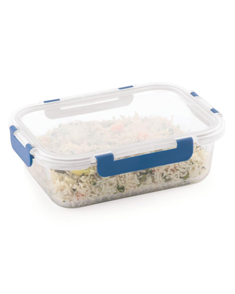 ATTRO Glassox Borosilicate Rectangular Glass Lunch Box with PP Snap Lock Lid Food Storage Container Microwave & Freezer Safe Food-Grade Leak-Proof 1520ml - Image 1