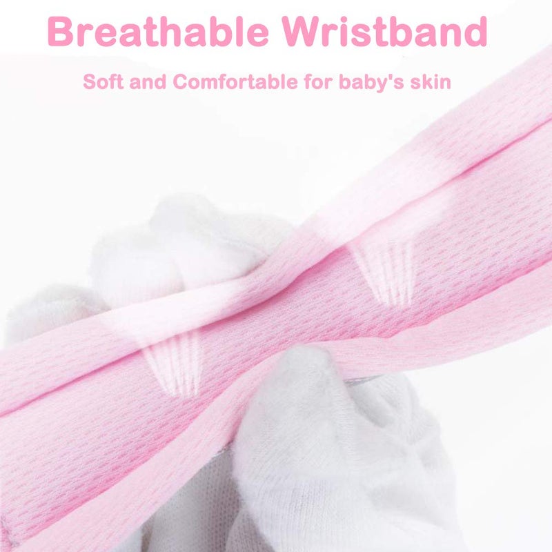 Socub Anti Lost Wrist Link (8.2ft), Breathable Toddler Leash Wrist for Child Safety, Wrist Link for Kids with Key Lock, Pink - Image 3
