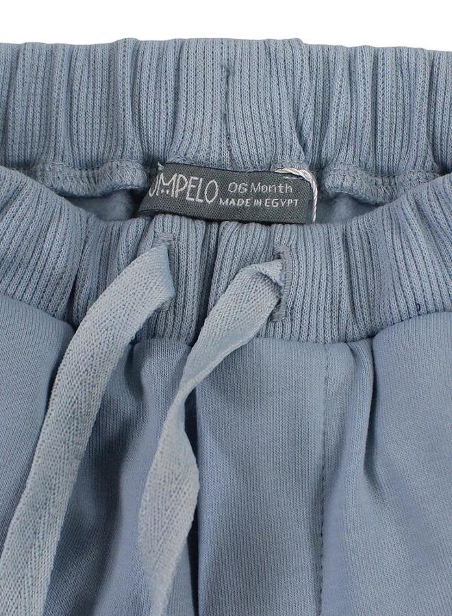 Pompelo Baby Boys Cotton Sweatpants – Light Blue - Image 3