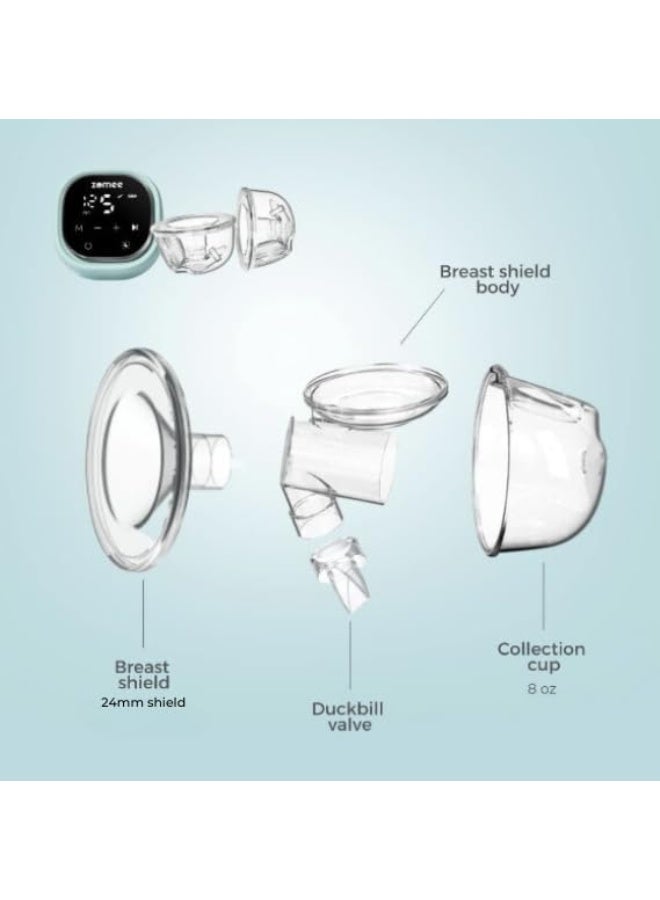 Zomee Zomee Wearable Two Silicone Hands Free Collection Cups - Image 4