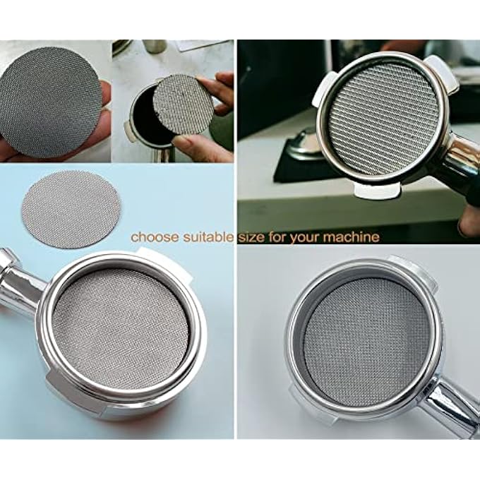 GeeAnkok 3Pcs Professional 535Mm Coffee Puck ScreenEspresso Portafilter Lower Shower ScreenContact ScreenReusable Filter Screen  17Mm Thickness 150Um  Stainless Steel - Image 5