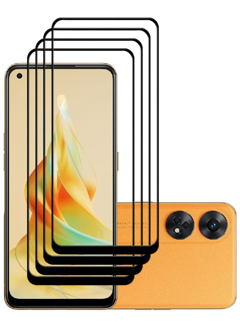 ACLIX 4 Pieces Antistatic ESD Dustproof Premium Quality High Definition Tempered Glass Screen Protector Designed For Oppo Reno8 T - Image 1