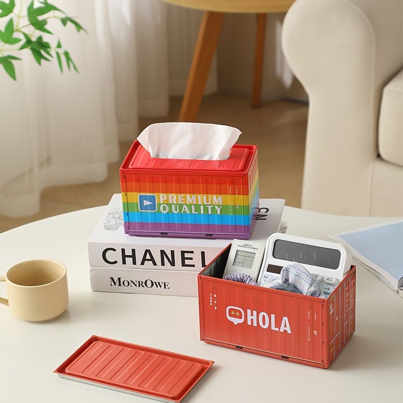Yellow Tinplate Tissue Box For Home Kitchen Bathroom Bedroom - Image 2