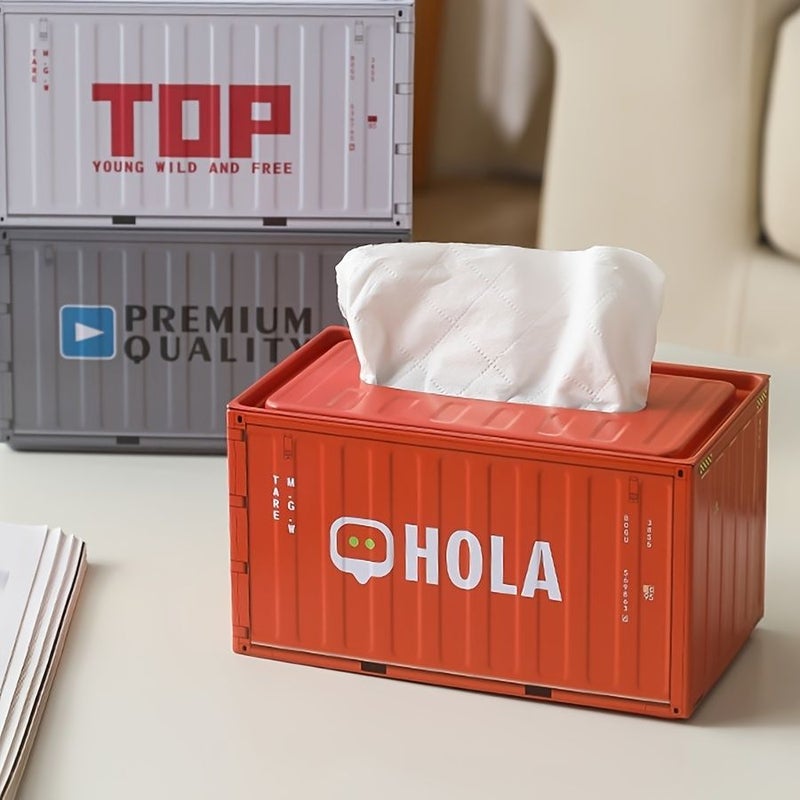 Yellow Tinplate Tissue Box For Home Kitchen Bathroom Bedroom - Image 3