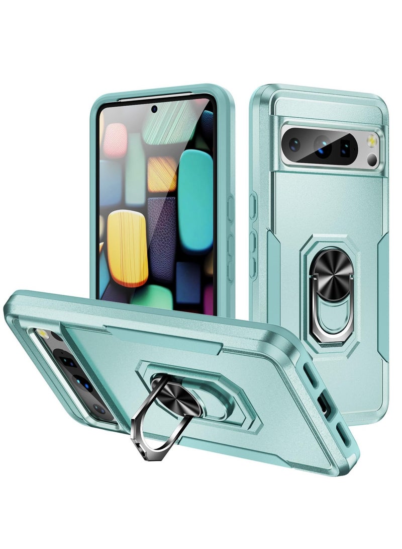 AROAQ Compatible for Google Pixel 8 Pro Defender Phone Case with Kickstand Heavy Duty Shockproof Rugged Protective Bumper Cover - Image 1