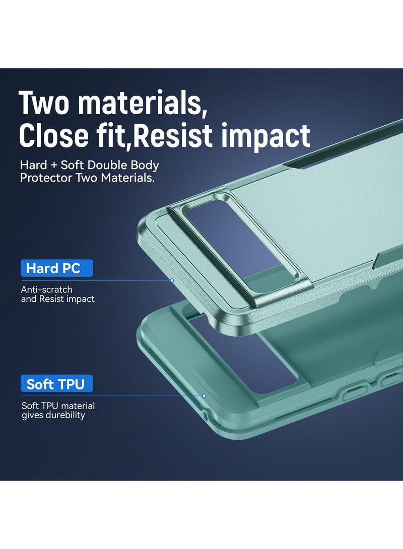 AROAQ Compatible for Google Pixel 8 Pro Defender Phone Case with Kickstand Heavy Duty Shockproof Rugged Protective Bumper Cover - Image 3