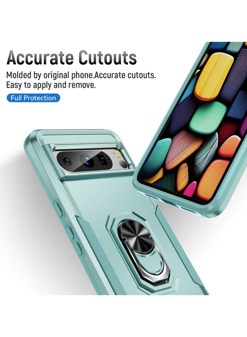 AROAQ Compatible for Google Pixel 8 Pro Defender Phone Case with Kickstand Heavy Duty Shockproof Rugged Protective Bumper Cover - Image 4