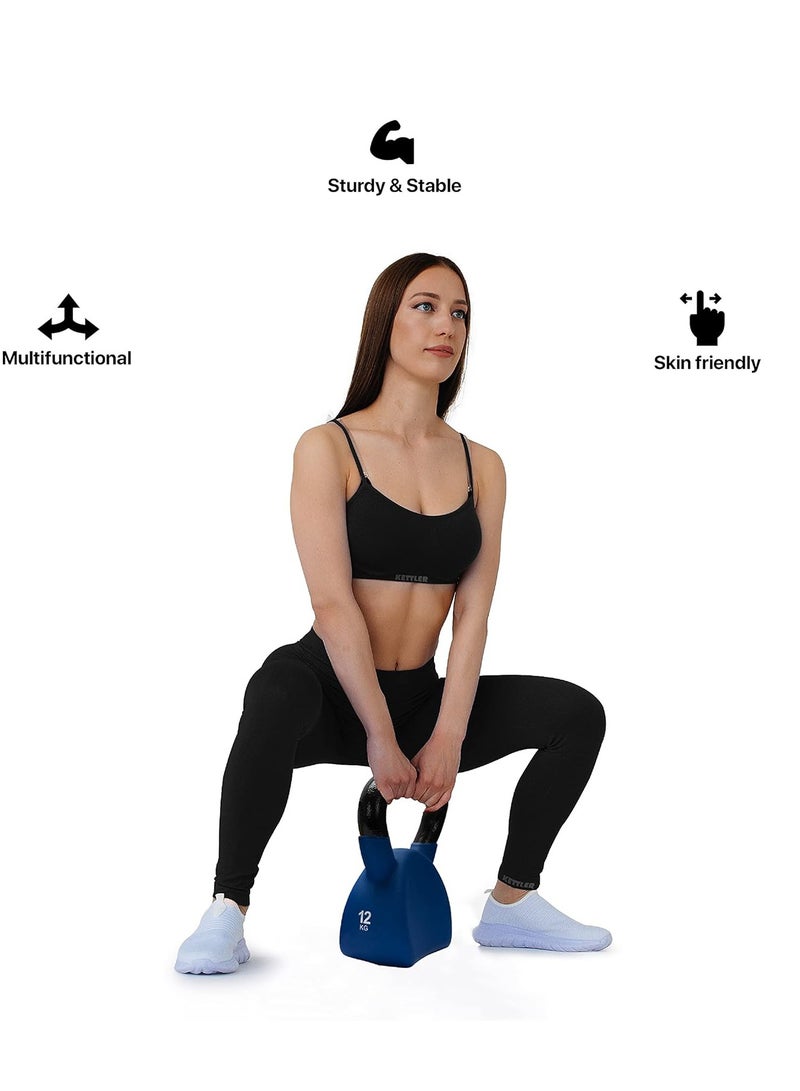 anythingbasic. Kettlebell of 12Kg (26.4LB) Includes 1 * 12Kg (26.4LB) | Material : Iron with Rubber Coat | Exercise, Fitness and Strength Training Weights at Home/Gym | Unisex  - Image 4