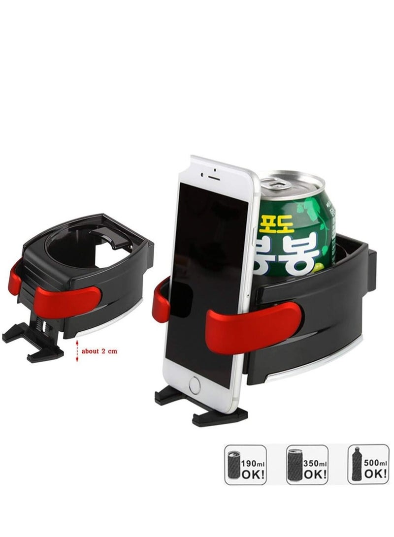 Generic Car Cup Holder Adjustable 2 in 1 Car Drink Stand Cell Phone Holder Air Vent Mount，Suitable for Cars and Trucks with Horizontal Blade Vents (Red)  - Image 2