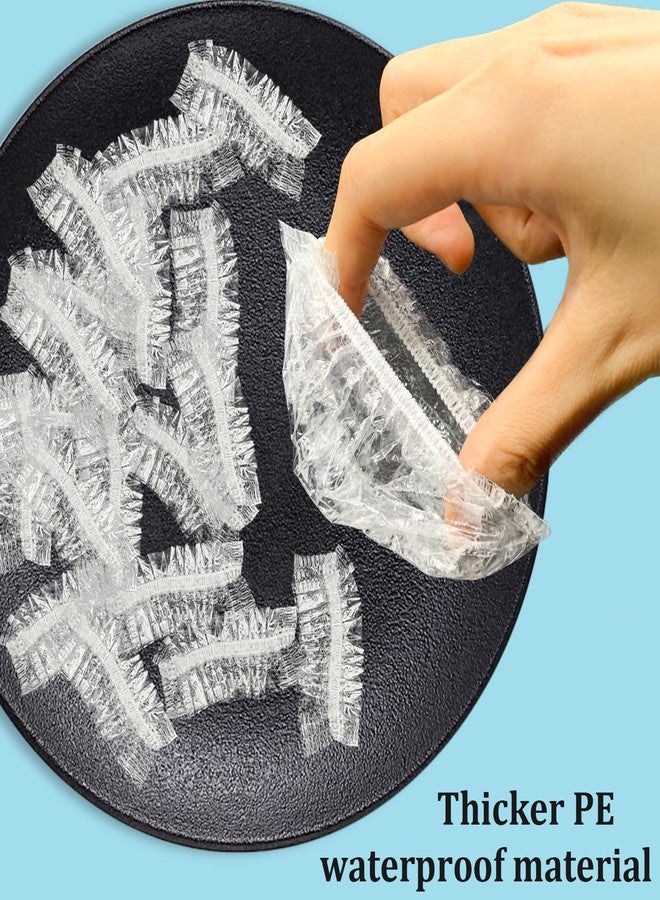 OWMOSYX 300 PCS Disposable Clear Hair Color Ear Covers for Shower Protectors Waterproof Ear Covers for Hair Dye Bathing, Plastic Thickening Ear Shower Caps - Image 4