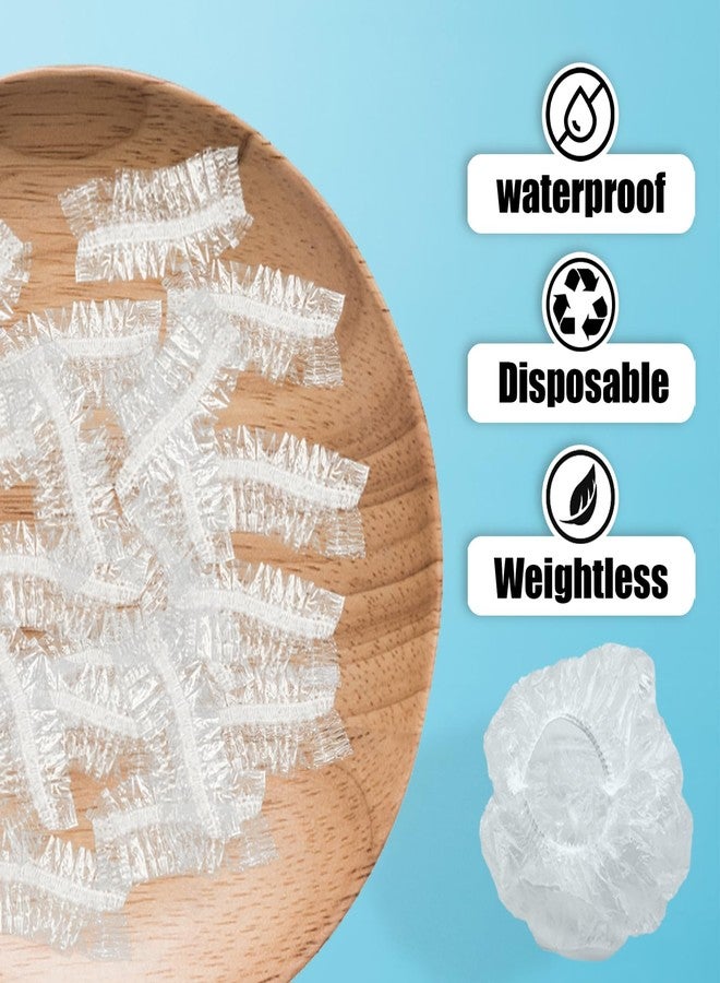 OWMOSYX 300 PCS Disposable Clear Hair Color Ear Covers for Shower Protectors Waterproof Ear Covers for Hair Dye Bathing, Plastic Thickening Ear Shower Caps - Image 3