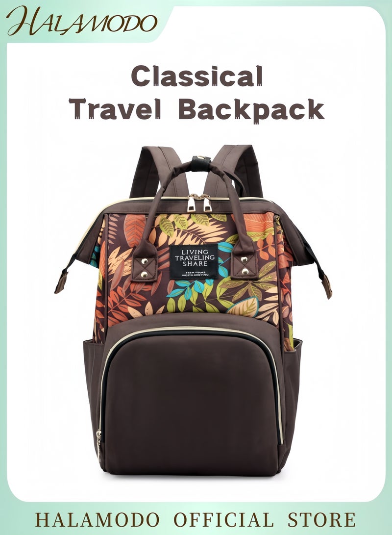 HALAMODO Multifunctional Baby Diaper Bag Backpack Waterproof Travel Nappy Bag with Insulated Bottle Pockets and Large Capacity Comfortable and Durable Backpack for Moms and Dads - Image 1