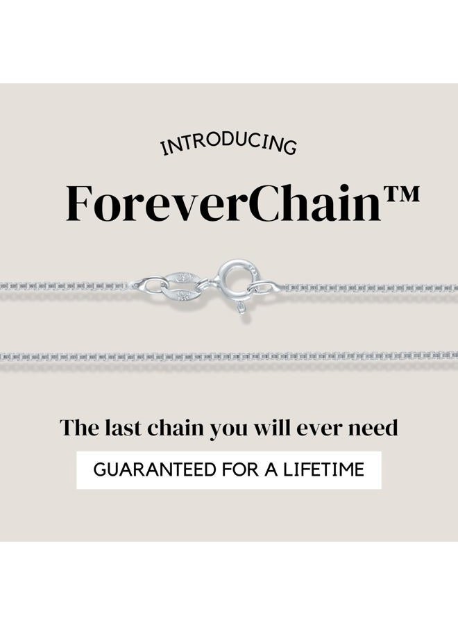 KISPER Sterling Silver Box Chain Necklace – Thin, Dainty, 925 Sterling Silver Jewelry for Women & Men with Spring Ring Clasp – Made in Italy, Metal, No Gemstone - Image 2