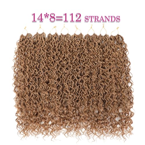 SAMBRAID 8 Packs Goddess Faux Locs Crochet Hair for Black Women, Long Goddess Locs Crochet Hair, Boho Style, River Locs with Curly Ends (22Inch, 27#, 8Packs) - Image 4