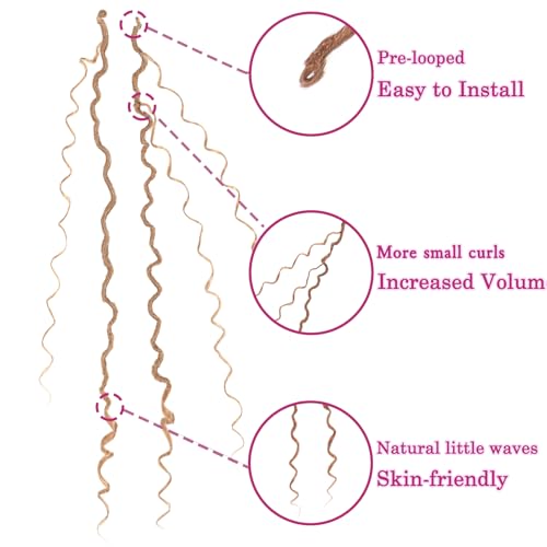 SAMBRAID 8 Packs Goddess Faux Locs Crochet Hair for Black Women, Long Goddess Locs Crochet Hair, Boho Style, River Locs with Curly Ends (22Inch, 27#, 8Packs) - Image 3