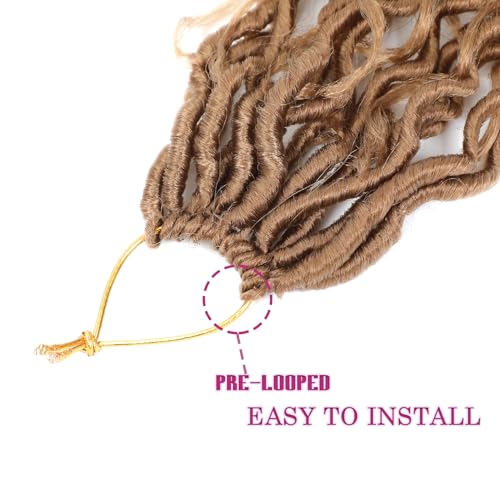 SAMBRAID 8 Packs Goddess Faux Locs Crochet Hair for Black Women, Long Goddess Locs Crochet Hair, Boho Style, River Locs with Curly Ends (22Inch, 27#, 8Packs) - Image 5