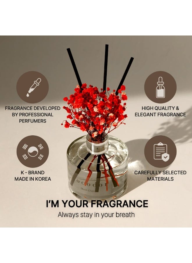 cocodor - Preserved Real Flower Reed Diffuser Rose Perfume Reed Diffuser Set Oil Diffuser And Reed Diffuser Sticks Home Decor And Office Real Flower 6.7Ounce 1Pack - Image 1