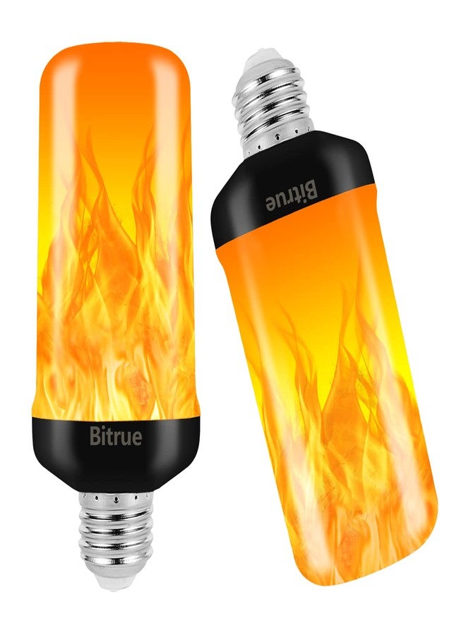 Bitrue LED Flame Light Bulbs, 4 Modes Blue Flame Effect Bulbs, E26 Base Fire Light Bulb with Gravity Sensor, Flickering Light Bulbs for Halloween Home Decor(Blue 2 Pack) - Image 1
